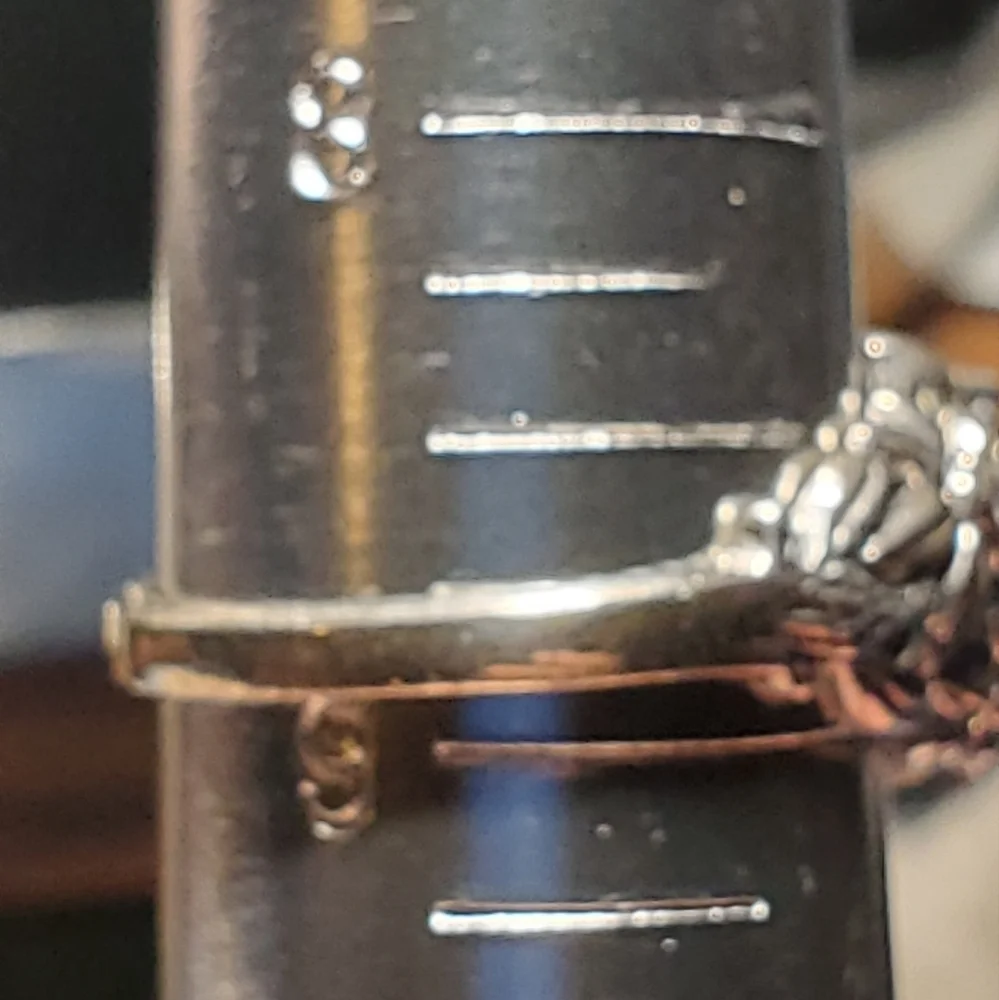 Sterling Silver and blue Sapphire ring - Picture 3 of 5